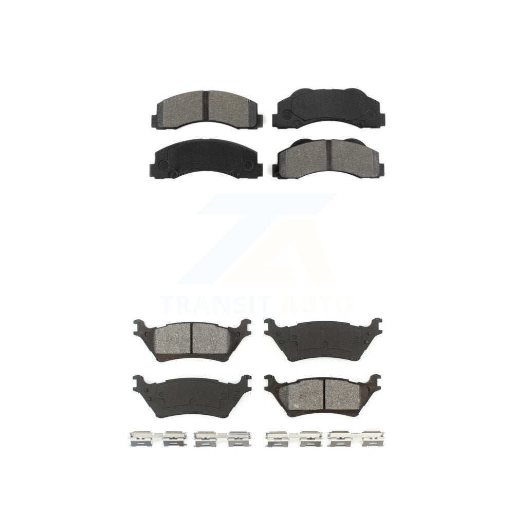 Semi-Metallic Brake Pads Front Rear Kit For Ford F-150