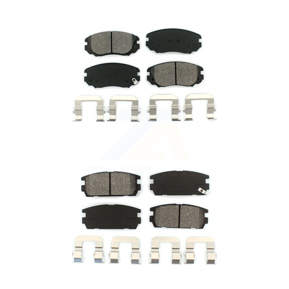 Semi-Metallic Brake Pads Front Rear Kit For Chevrolet Equinox GMC Terrain