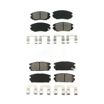 Semi-Metallic Brake Pads Front Rear Kit For Chevrolet Equinox GMC Terrain