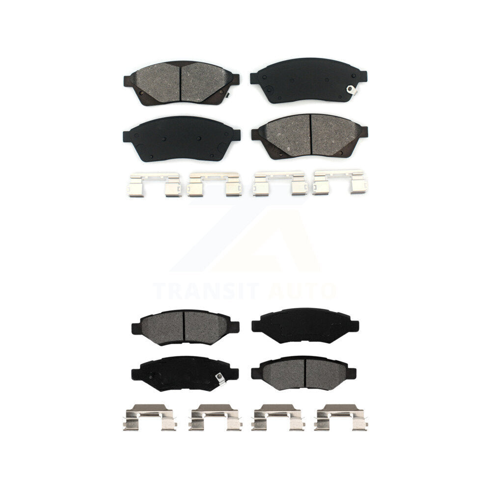 Semi-Metallic Brake Pads Front Rear Kit For Cadillac SRX Saab 9-4X