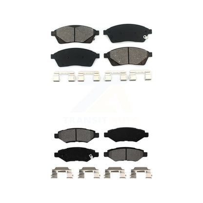 Semi-Metallic Brake Pads Front Rear Kit For Cadillac SRX Saab 9-4X