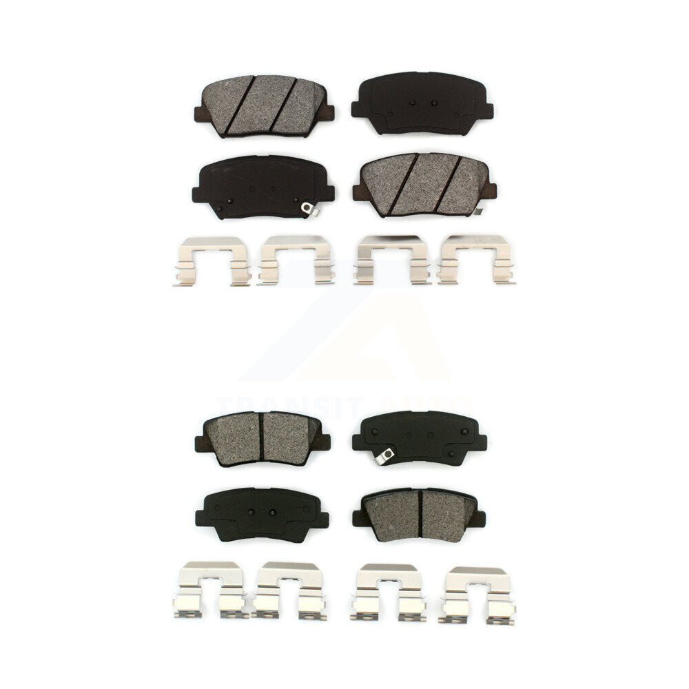 Semi-Metallic Brake Pads Front Rear Kit For 2012-2017 Hyundai Azera