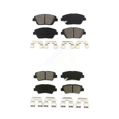 Semi-Metallic Brake Pads Front Rear Kit For Hyundai Sonata Kia Optima
