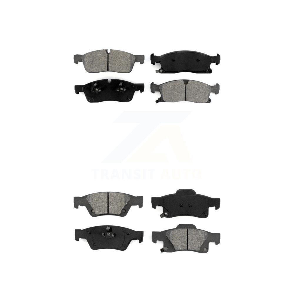 Semi-Metallic Brake Pads Front Rear Kit For Dodge Durango Jeep Grand Cherokee WK