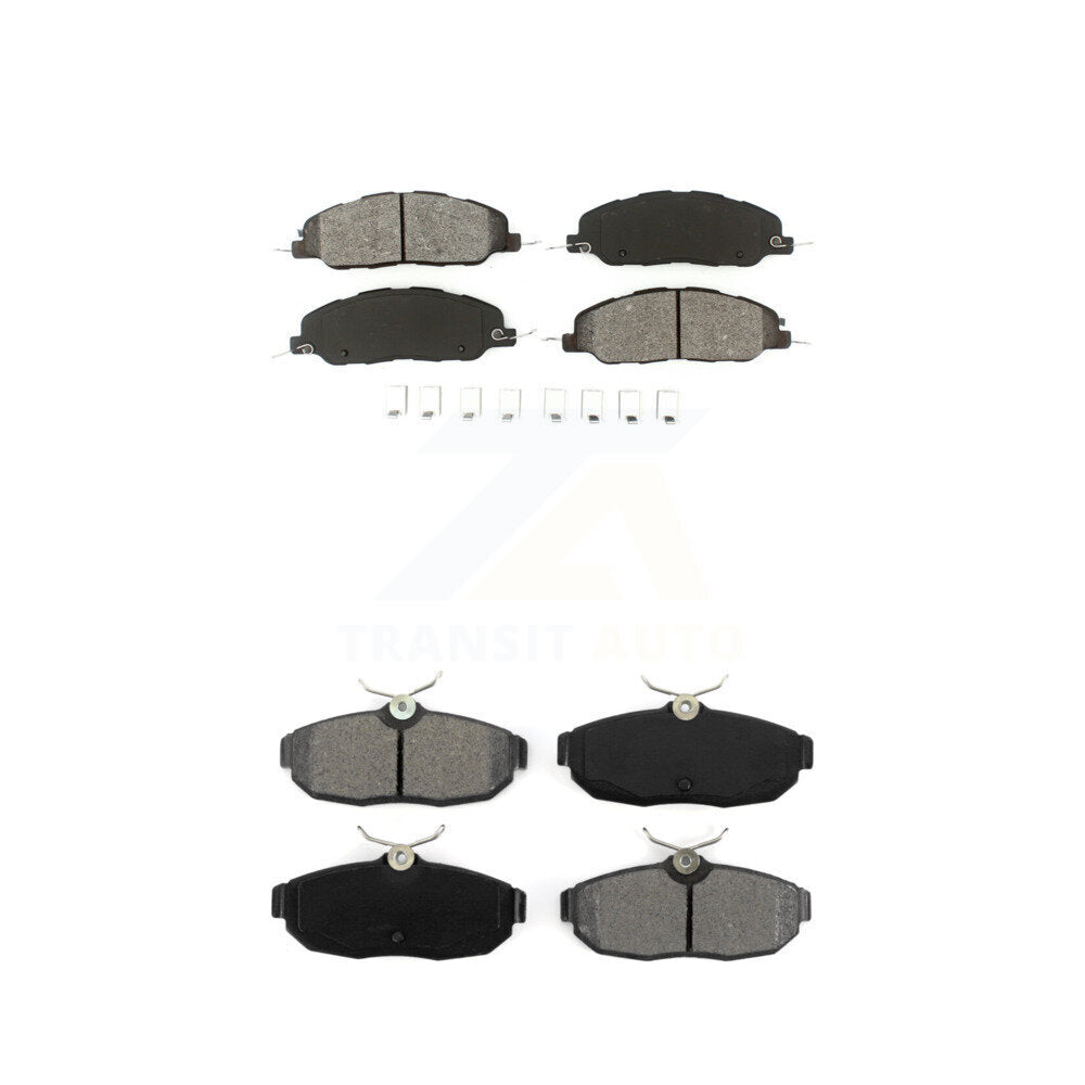Semi-Metallic Brake Pads Front Rear Kit For Ford Mustang Avanti
