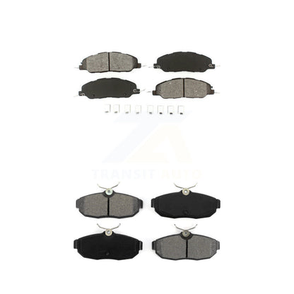 Semi-Metallic Brake Pads Front Rear Kit For Ford Mustang Avanti