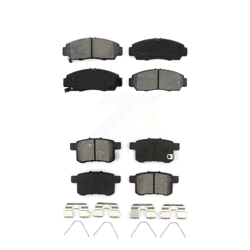Semi-Metallic Brake Pads Front Rear Kit For Honda Accord Acura TSX