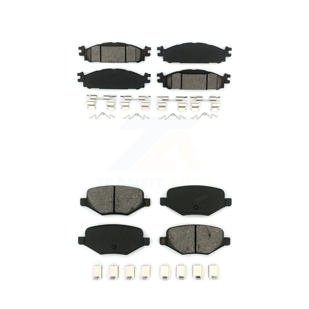 Semi-Metallic Brake Pad Front Rear Kit For Ford Explorer Flex Taurus Lincoln MKT