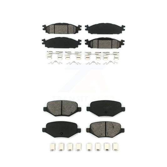 Semi-Metallic Brake Pad Front Rear Kit For Ford Explorer Flex Taurus Lincoln MKT