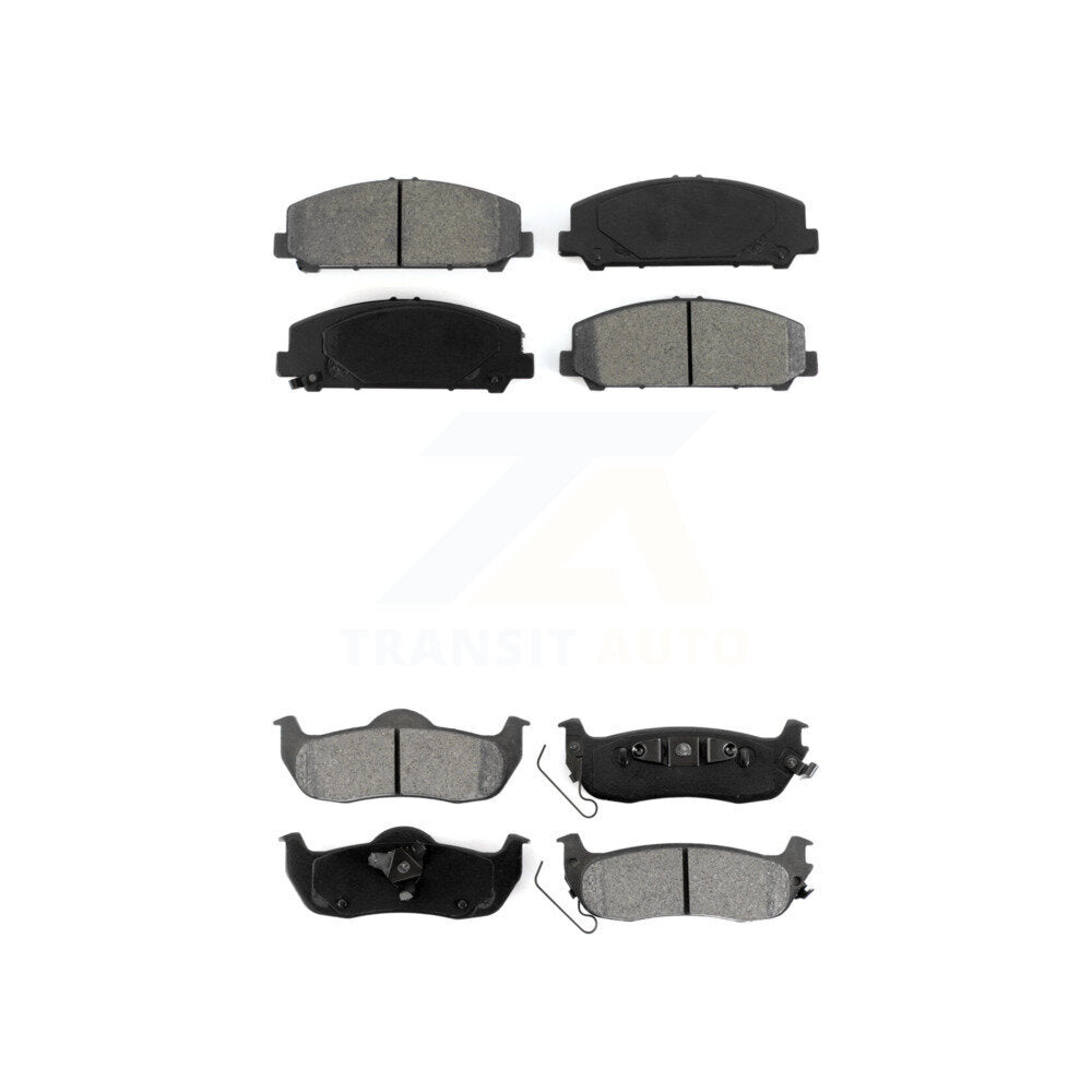 Semi-Metallic Brake Pads Front Rear Kit For Nissan TITAN Armada INFINITI QX56