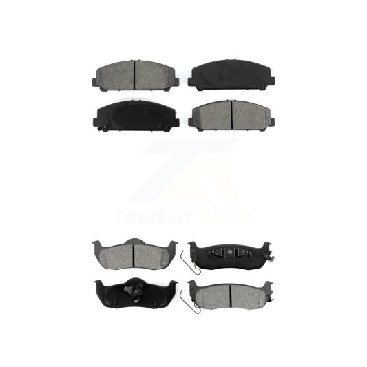 Semi-Metallic Brake Pads Front Rear Kit For Nissan TITAN Armada INFINITI QX56