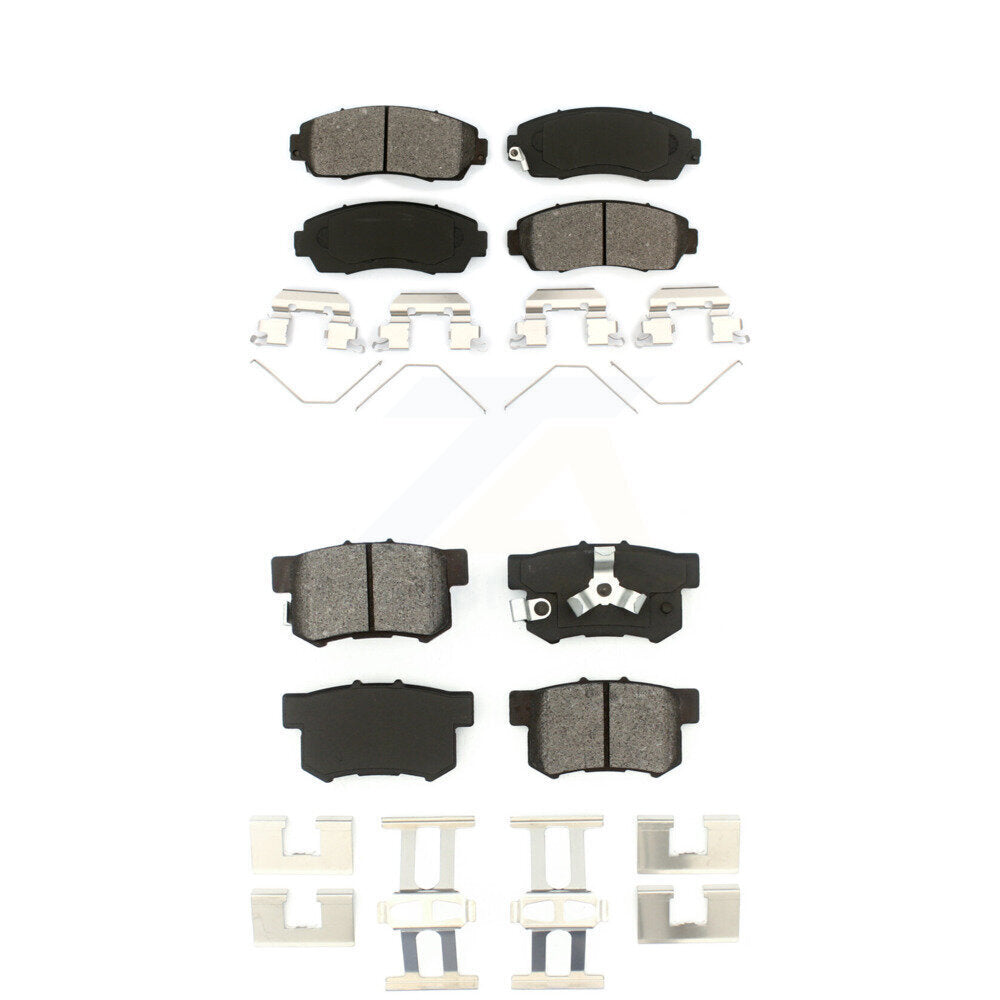 Semi-Metallic Brake Pads Front Rear Kit For Honda CR-V Crosstour Accord