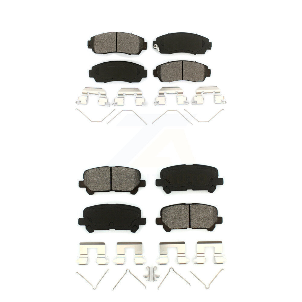 Semi-Metallic Brake Pads Front Rear Kit For 2011-2017 Honda Odyssey