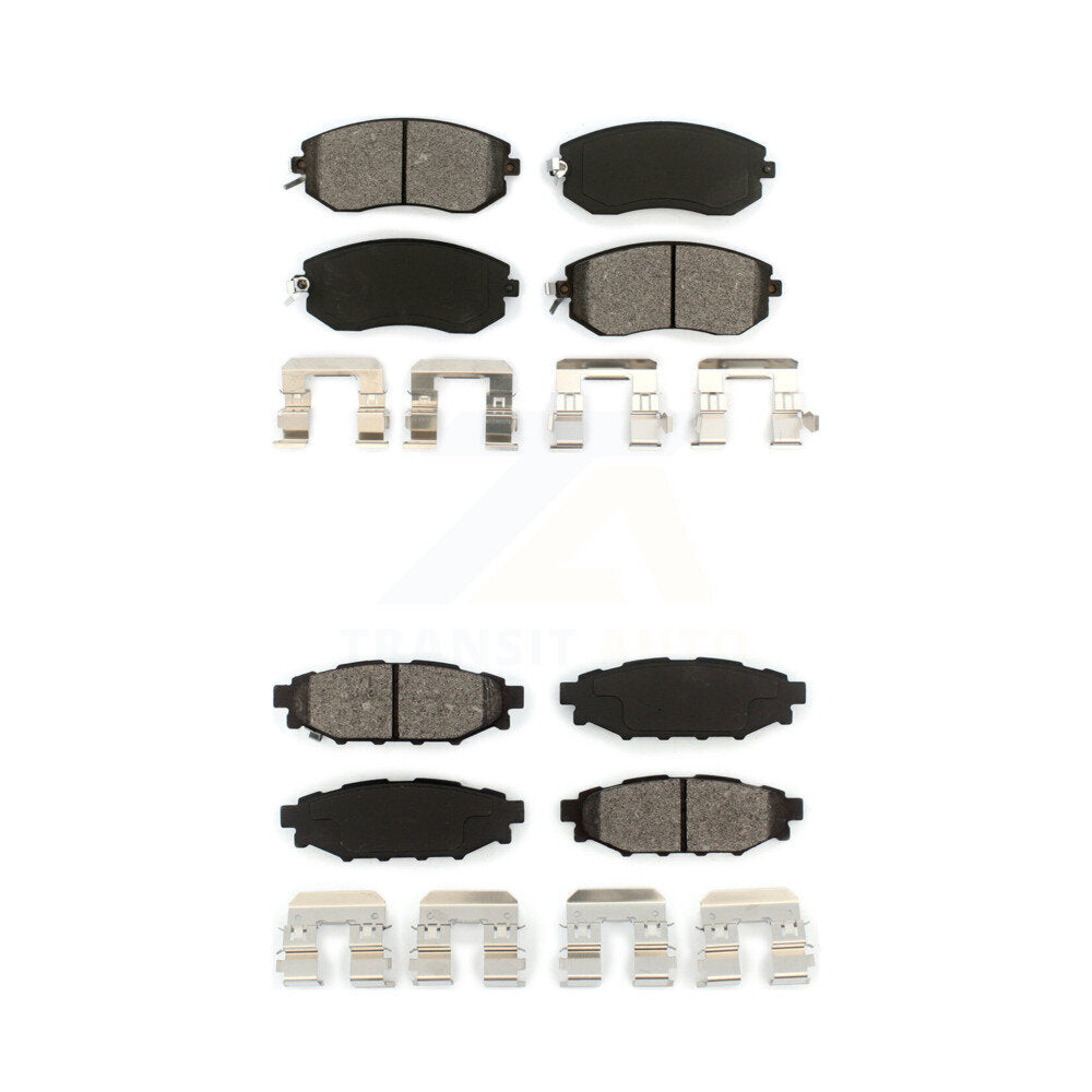 Semi-Metallic Brake Pads Front Rear Kit For Subaru Forester Impreza XV Crosstrek