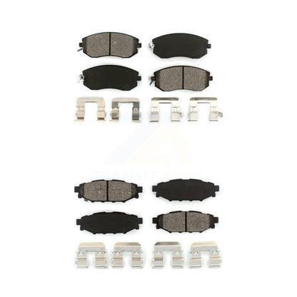 Semi-Metallic Brake Pads Front Rear Kit For Subaru Forester Impreza XV Crosstrek