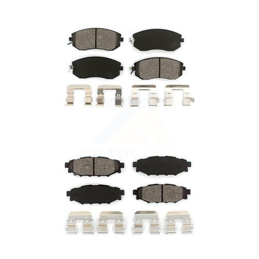 Semi-Metallic Brake Pads Front Rear Kit For Subaru Forester Impreza XV Crosstrek