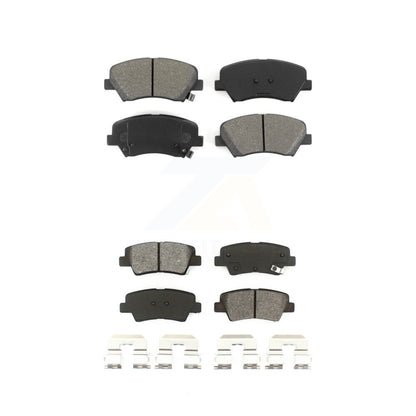 Semi-Metallic Brake Pads Front Rear Kit For Hyundai Elantra Accent Kia Rio GT