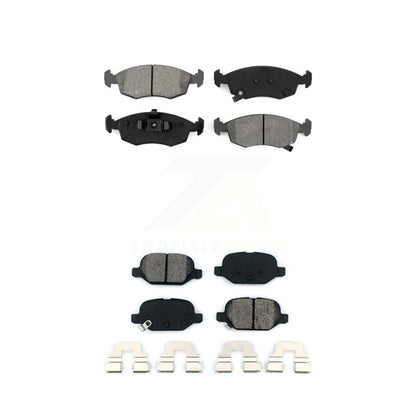 Semi-Metallic Brake Pads Front Rear Kit For Fiat 500