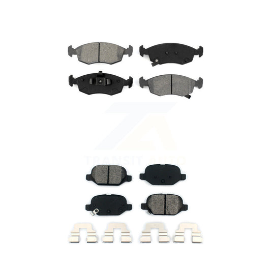 Semi-Metallic Brake Pads Front Rear Kit For Fiat 500