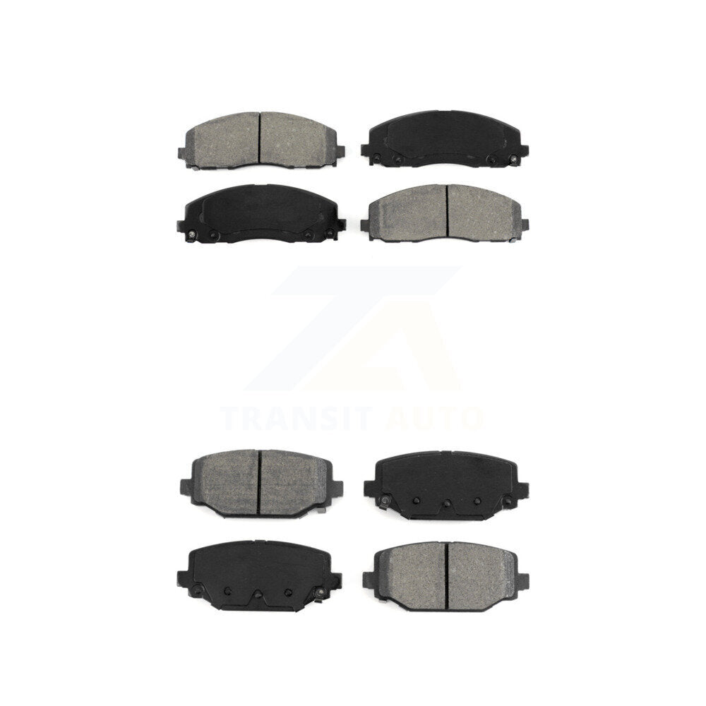 Semi-Metallic Brake Pads Front Rear Kit For Dodge Grand Caravan Journey Chrysler