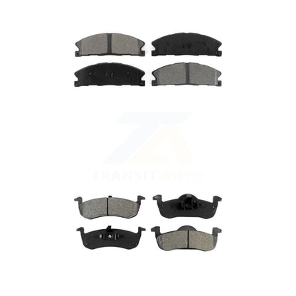 Semi-Metallic Brake Pads Front Rear Kit For Lincoln MKT