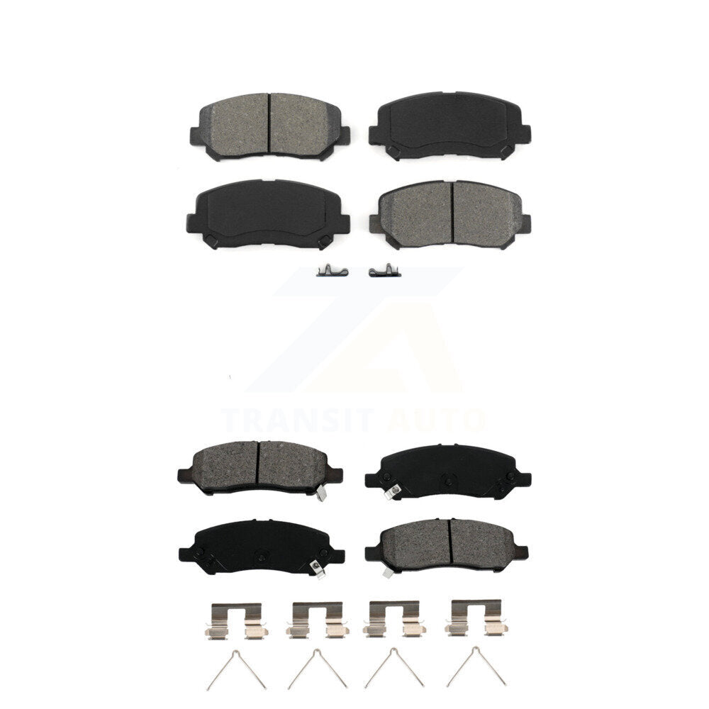 Semi-Metallic Brake Pads Front Rear Kit For 2013-2016 Dodge Dart