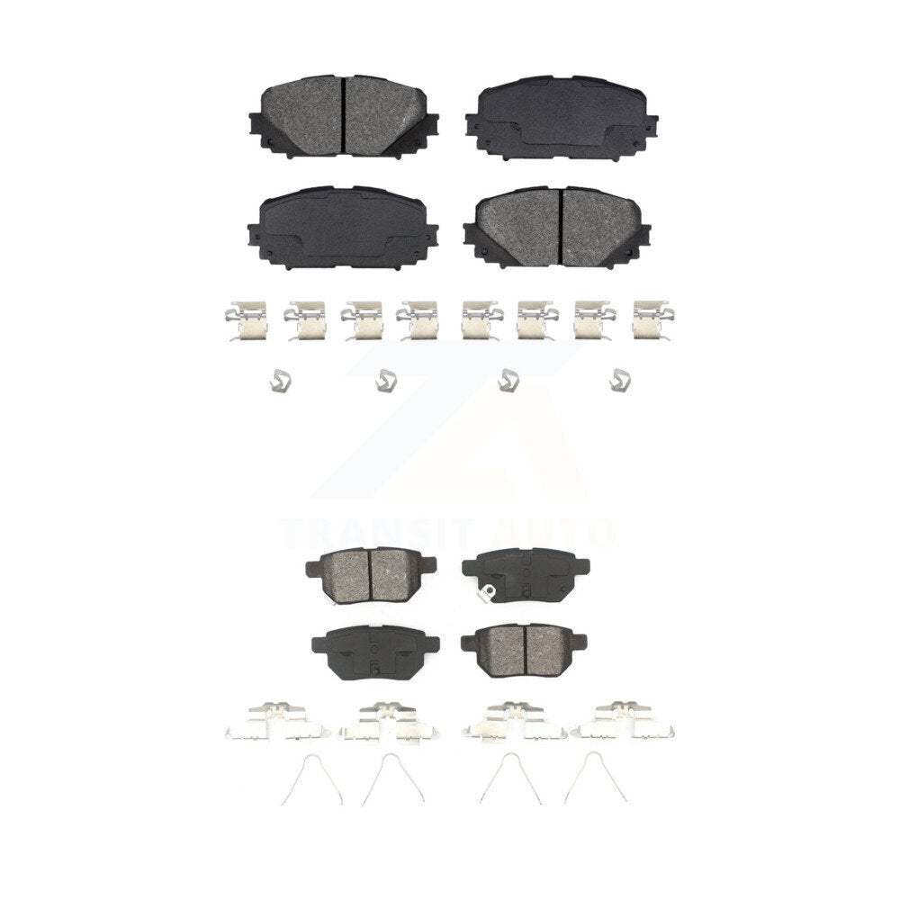 Semi-Metallic Brake Pads Front Rear Kit For Toyota Yaris