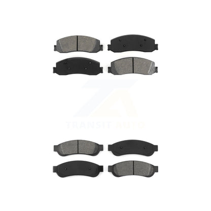 Semi-Metallic Brake Pads Front Rear Kit For Ford F-250 Super Duty F-350