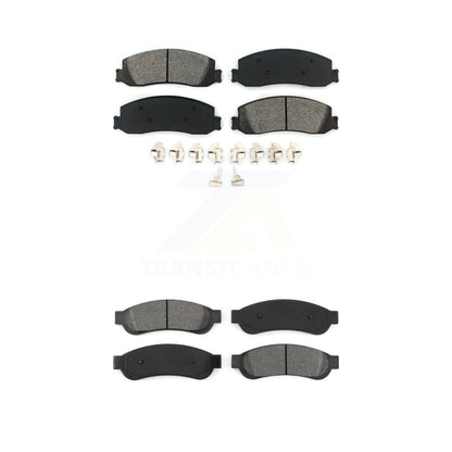 Semi-Metallic Brake Pads Front Rear Kit For Ford F-350 Super Duty F-250