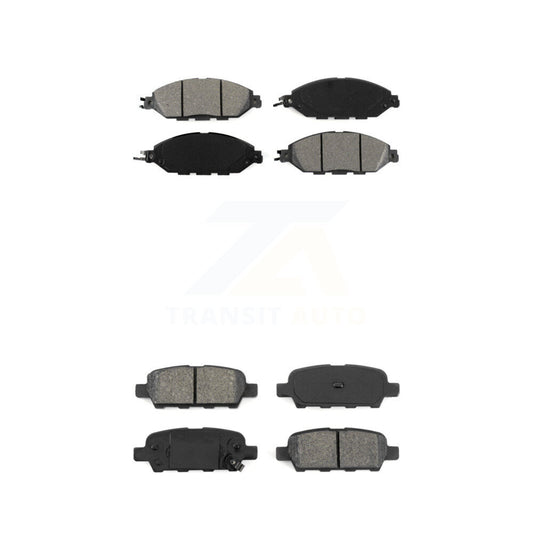 Semi-Metallic Brake Pads Front Rear Kit For Nissan Murano Pathfinder INFINITI
