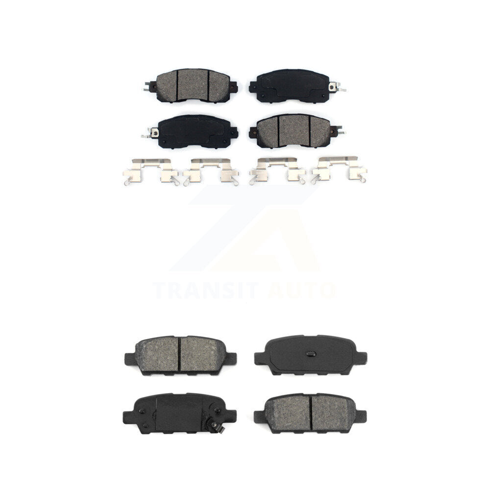 Semi-Metallic Brake Pads Front Rear Kit For Nissan Altima LEAF