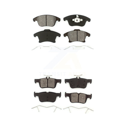 Semi-Metallic Brake Pads Front Rear Kit For Ford Fusion Lincoln MKZ SSV Plug-In