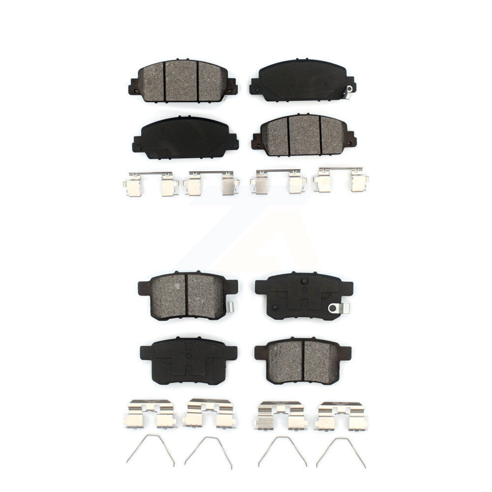 Semi-Metallic Brake Pads Front Rear Kit For Honda Accord