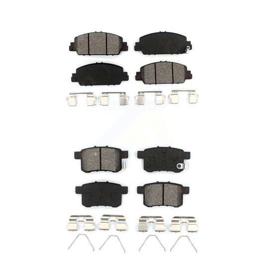 Semi-Metallic Brake Pads Front Rear Kit For Honda Accord