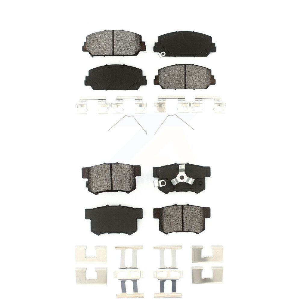 Semi-Metallic Brake Pads Front Rear Kit For 2013-2018 Acura RDX