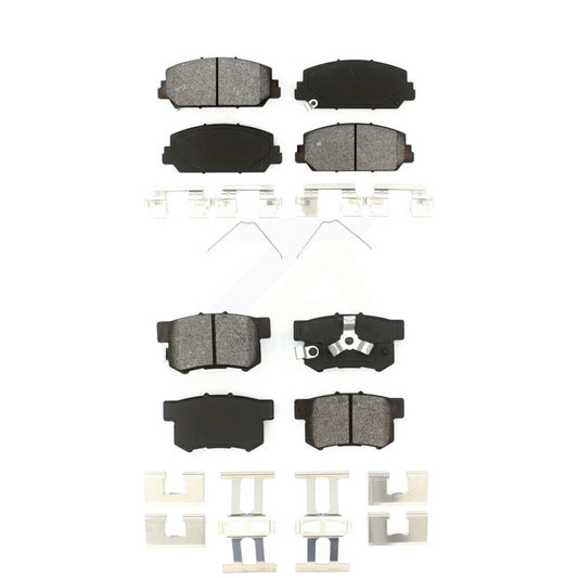 Semi-Metallic Brake Pads Front Rear Kit For 2013-2018 Acura RDX