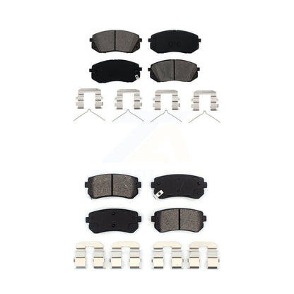Semi-Metallic Brake Pads Front Rear Kit For 2015-2016 Hyundai Sonata GAS engine