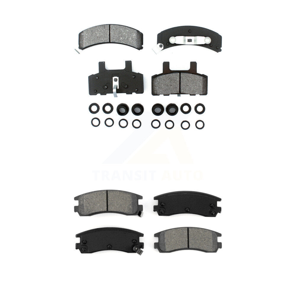 Semi-Metallic Brake Pads Front Rear Kit For 99 Cadillac DeVille Drum rear brakes