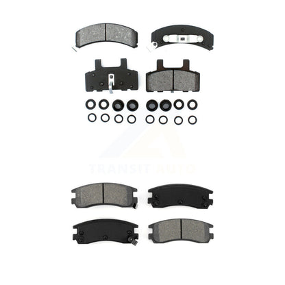 Semi-Metallic Brake Pads Front Rear Kit For 99 Cadillac DeVille Drum rear brakes