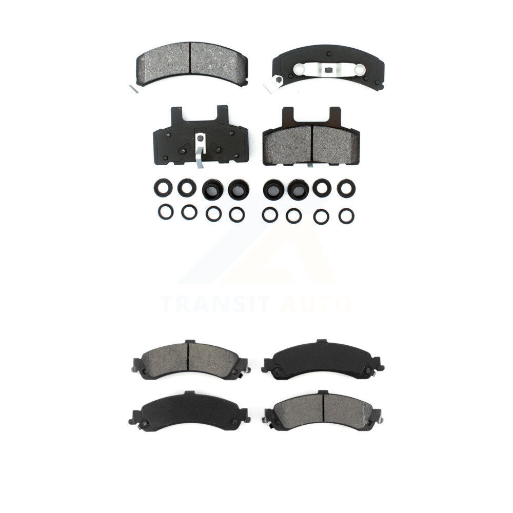 Semi-Metallic Brake Pad Front Rear Kit For 00 GMC Yukon With Dual Piston Caliper