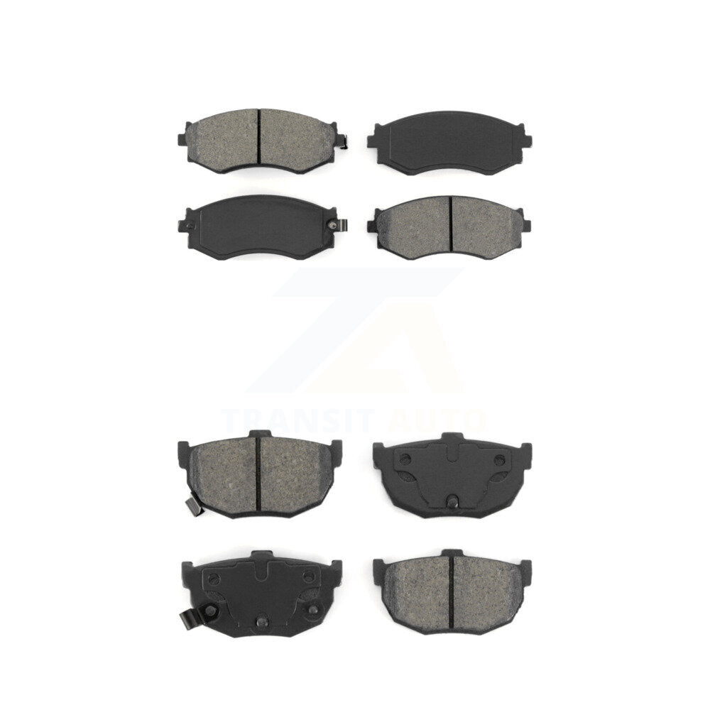 Semi-Metallic Brake Pads Front Rear Kit For 90-92 Nissan Stanza Disc rear brakes