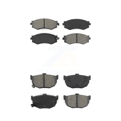 Semi-Metallic Brake Pads Front Rear Kit For 90-92 Nissan Stanza Disc rear brakes