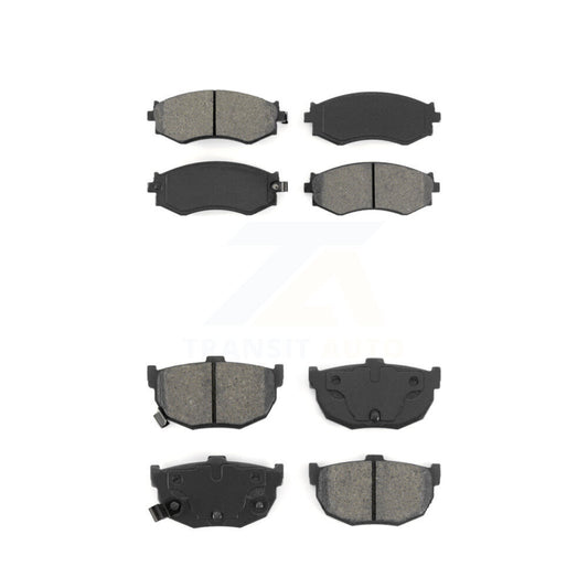 Semi-Metallic Brake Pads Front Rear Kit For 90-92 Nissan Stanza Disc rear brakes