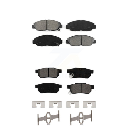Semi-Metallic Brake Pads Front Rear Kit For Honda Civic Acura EL