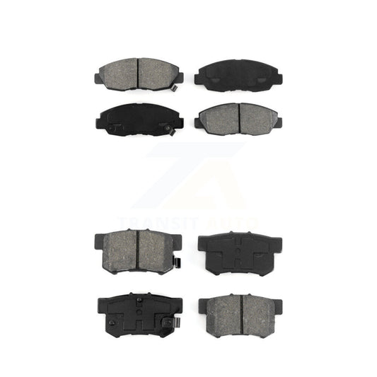 Semi-Metallic Brake Pads Front Rear Kit For Honda Civic Accord Acura EL