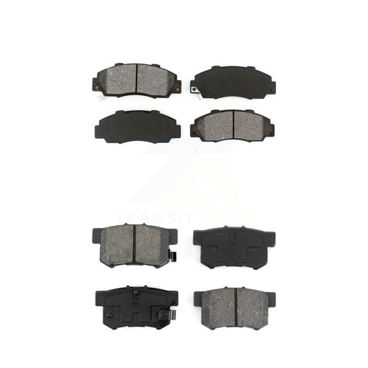 Semi-Metallic Brake Pad Front Rear Kit For Honda Accord Acura Prelude Integra CL
