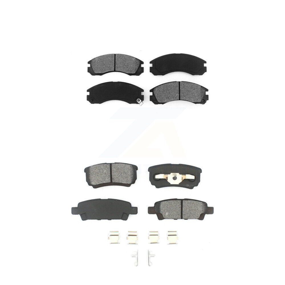 Semi-Metallic Brake Pads Front Rear Kit For 2005-2006 Mitsubishi Outlander