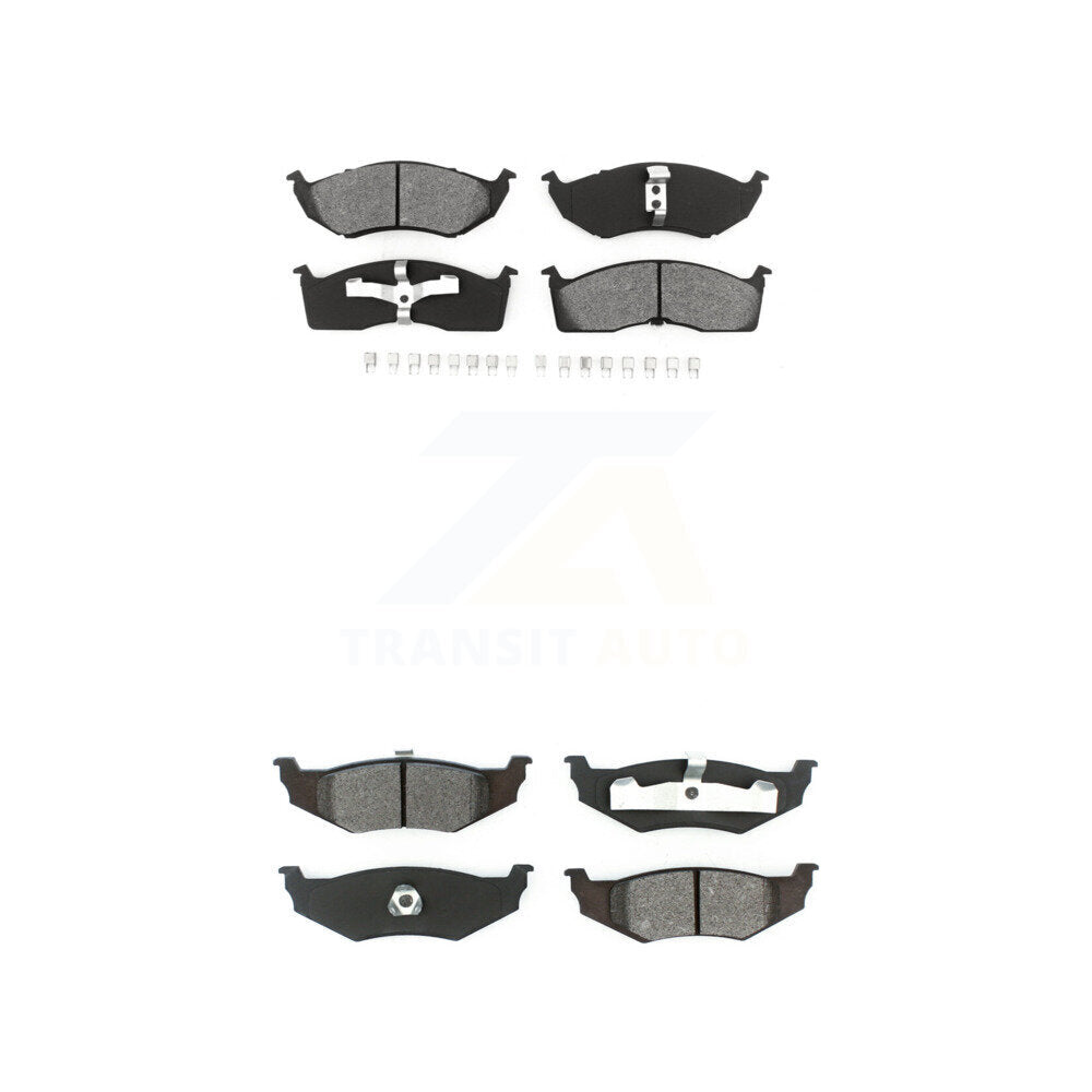 Semi-Metallic Brake Pads Front Rear Kit For Neon Chrysler Dodge Plymouth