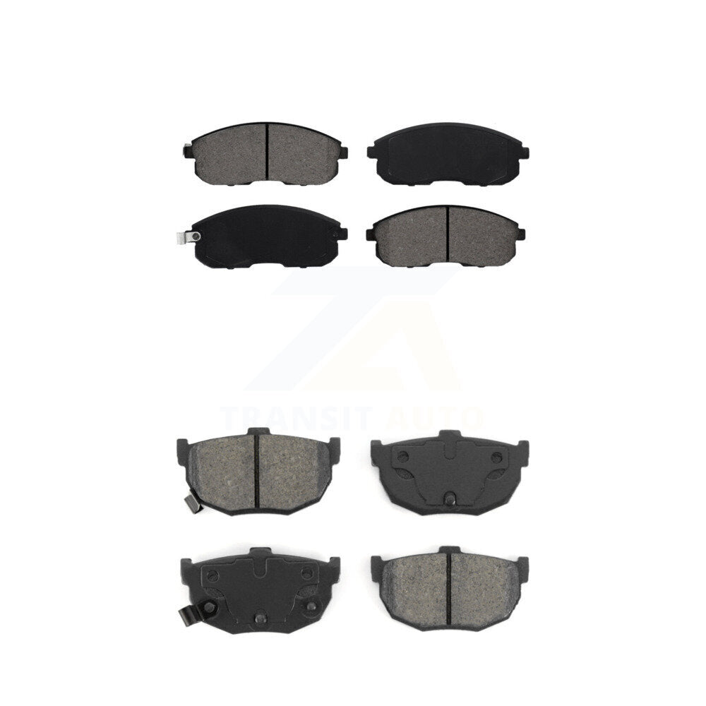 Semi-Metallic Brake Pads Front Rear Kit For 89-90 Nissan Maxima Disc rear brakes