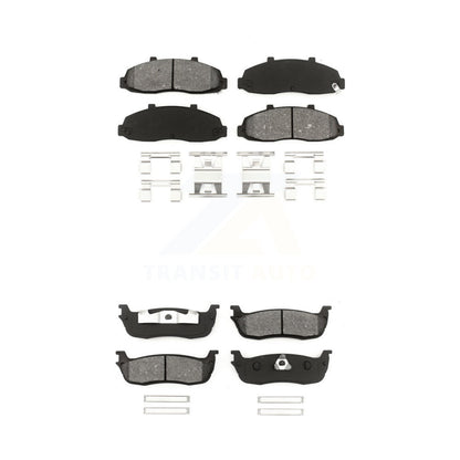 Semi-Metallic Brake Pad Front Rear Kit For Ford F-150 Heritage Lincoln Blackwood